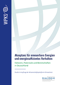 Cover der Studie "Akzeptanz für erneuerbare Energien und energiesuffizientes Verhalten"