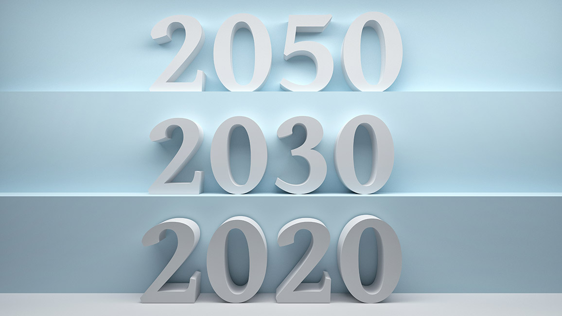 Jahreszahlen 2020, 2030, 2050